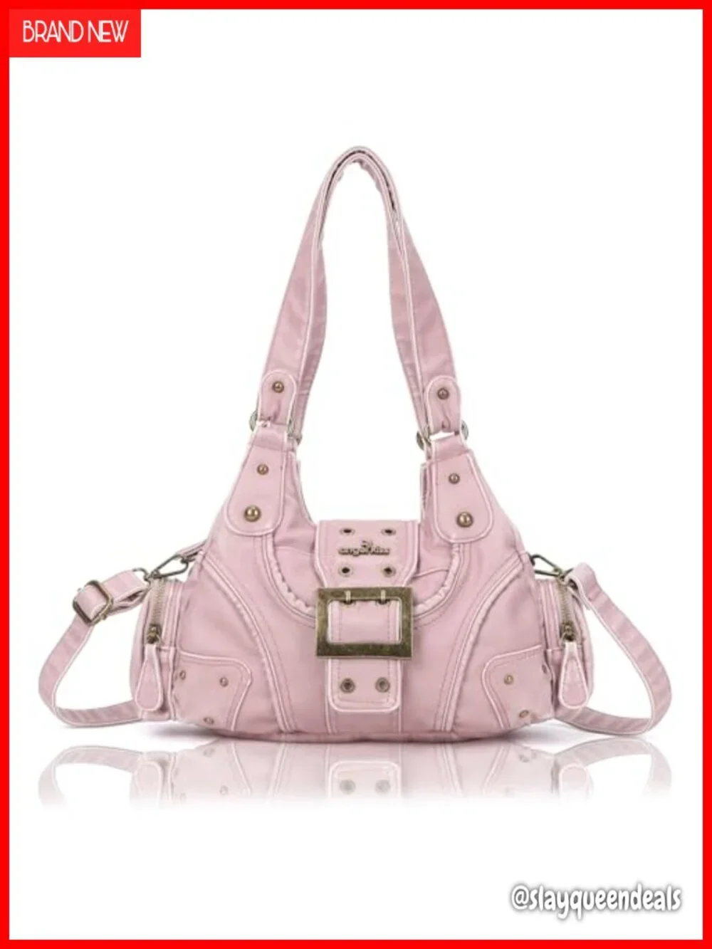 Vegan PU Leather Hobo Handbag, Multi-Pocket Crossbody Shoulder Bag